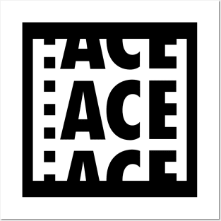 ACE Classic Logo White (Large Print) Posters and Art